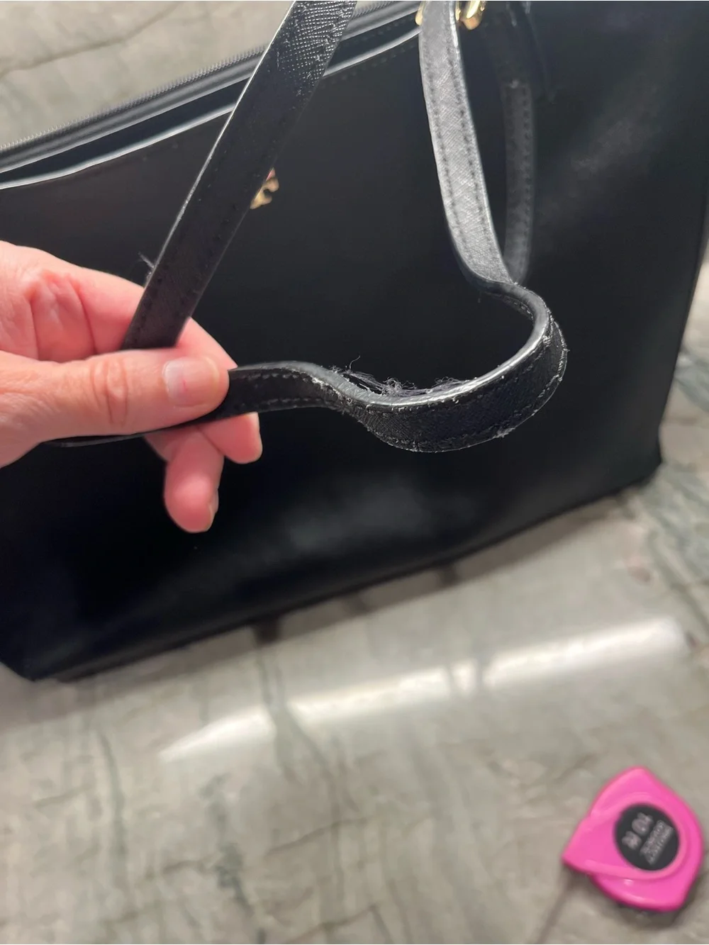 Tory Burch Black Logo-Print Interior Shoulder Bag